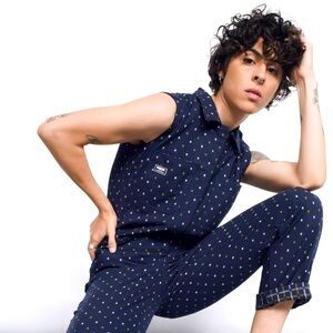 Wildfang essential sleeveless high waisted coveralls